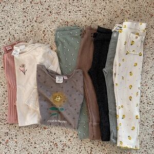 Zara Kids Floral and Lemon Print Clothing Set